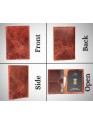 Passport Holder Buffalo Hide Travel Wallet Card ID Brown RFID Blocking Cover